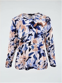 Navigazione Langarmshirt mit abstraktem Muster  48930